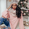 Snow Ski Infinity Plaid Scarf In Pink Image - 1