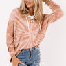 LA Lifestyle Lace Up Tie Dye Hoodie Image - 1