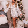 Champagne Fizz Sequin Wrap Dress Image - 1