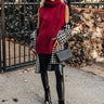 There For You Sweater Top In Wine Image - 1