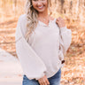 Forever Fall Waffle Knit Top in Birch Image - 1