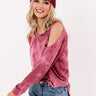 Ready To Jam Tie Dye Top in Wine Image - 1