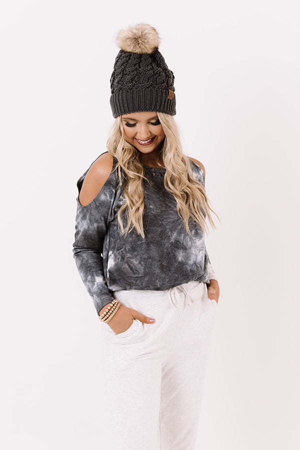 Ready To Jam Tie Dye Top in Charcoal Image - 1