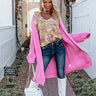 Can't Stop Me Now Knit Cardigan In Pink Image - 1