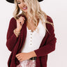 First Kiss At Sunset Cardigan In Merlot Image - 1