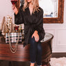 Make It Exclusive Wrap Top In Black Image - 1