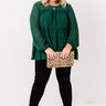 Brink Of Midnight Shift Top In Green   Curves Image - 1