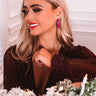 Kendra Scott Vivian Gold Statement Earrings in Raspberry Labradorite Image - 1