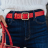 Major Moment Leather Belt In Red Image - 1