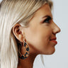 Lovely Leopard Hoop Earrings in Brown Image - 1