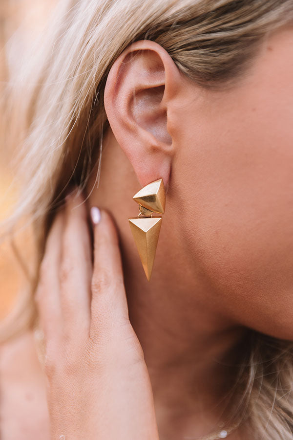 Kendra Scott Vivian Statement Earrings in Vintage Gold Image - 2