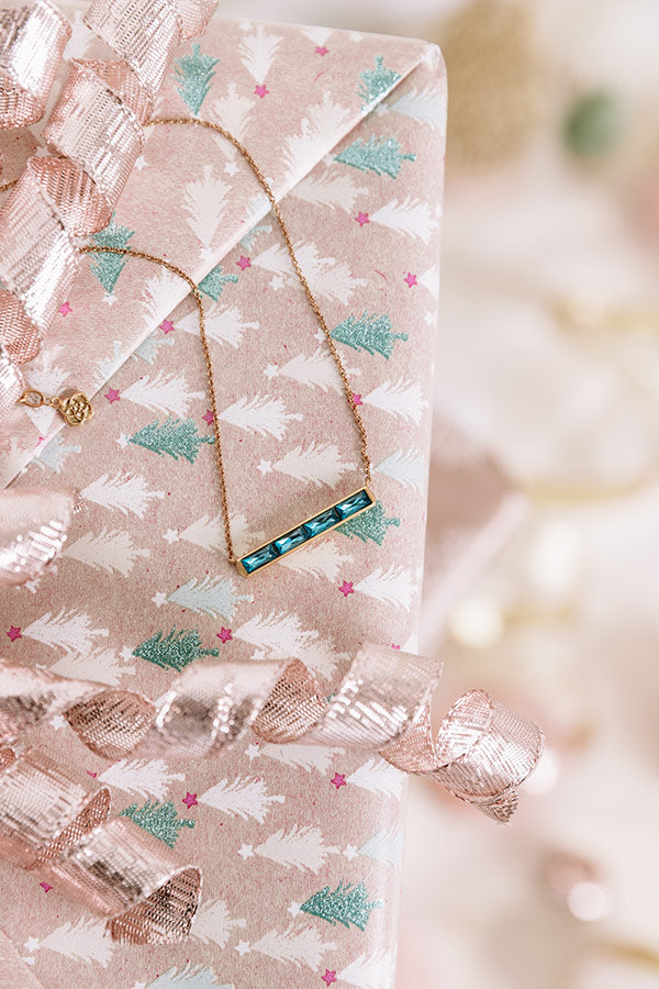 Kendra Scott Jack Vintage Gold Pendant Necklace in Teal Crystal Image - 2