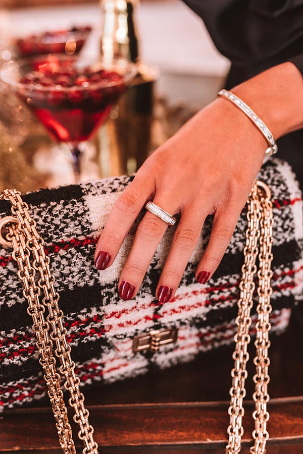 Kendra Scott Jack Gold Band Ring in White Crystal Image - 1