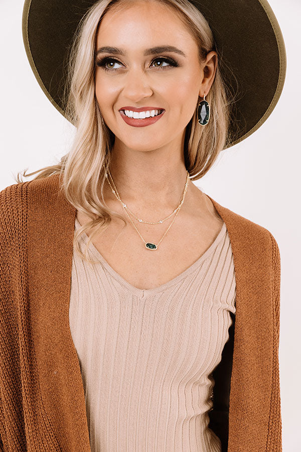 Kendra Scott Elisa Gold Multi Strand Necklace in Green Apatite Image - 2