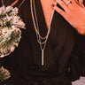 Kendra Scott Jack Gold Multi Strand Necklace in White Crystal Image - 1
