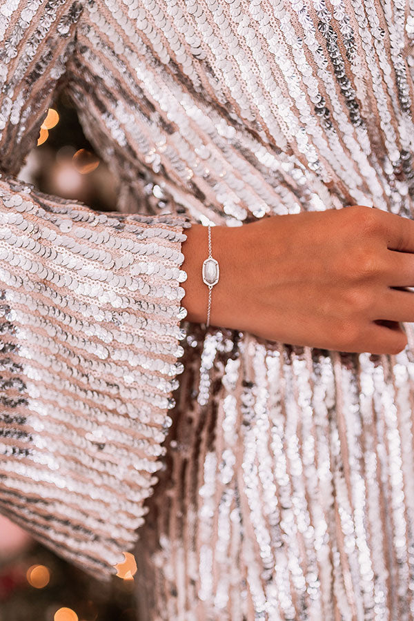 Kendra Scott Elaina Silver Single Slide Bracelet in Gray Illusion Image - 1