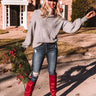 Central Park Snow Tunic Sweater In Grey Image - 1