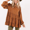 Golden Hills Babydoll Top in Cinnamon Image - 1