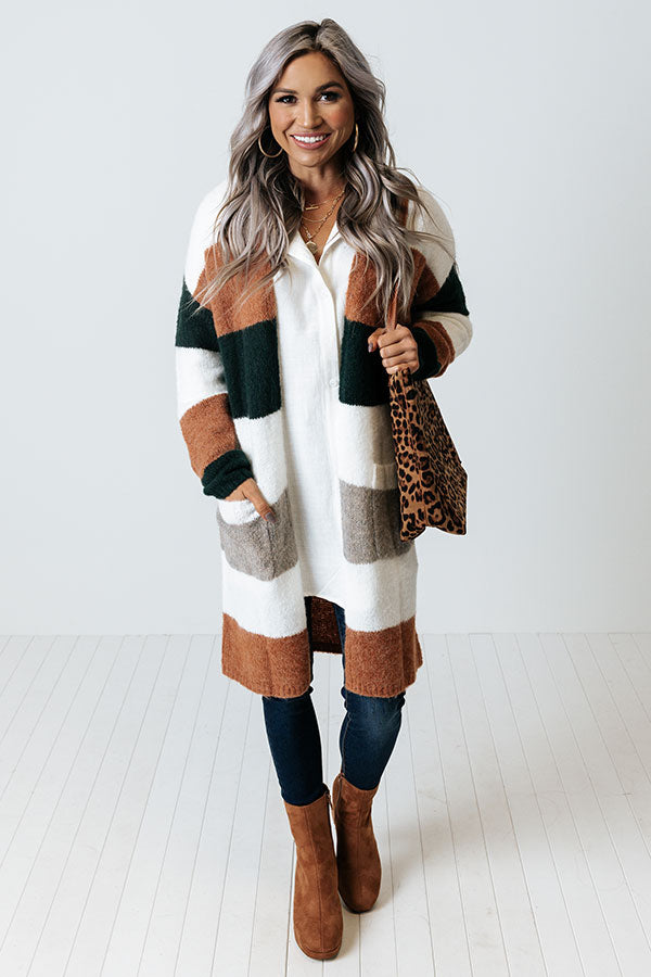 Flurries In France Stripe Cardigan Image - 3