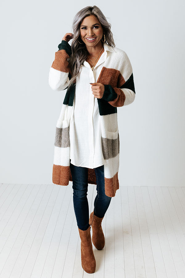 Flurries In France Stripe Cardigan Image - 5