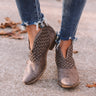 The Petra Woven Bootie in Hazelnut Image - 1