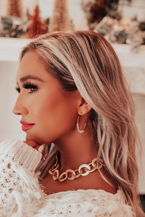 Times Square Views Hoop Earrings In Gold
