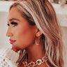 Times Square Views Hoop Earrings In Gold Image - 1