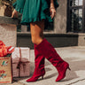 The Ayuna Knee Height Boot In Wine Image - 1