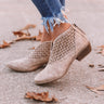 The Petra Woven Bootie in Taupe Image - 1