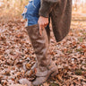 The Yuriko Knee High Boot in Dark Taupe Image - 1