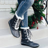 The Ula Flannel Lined Boot In Charcoal Image - 1