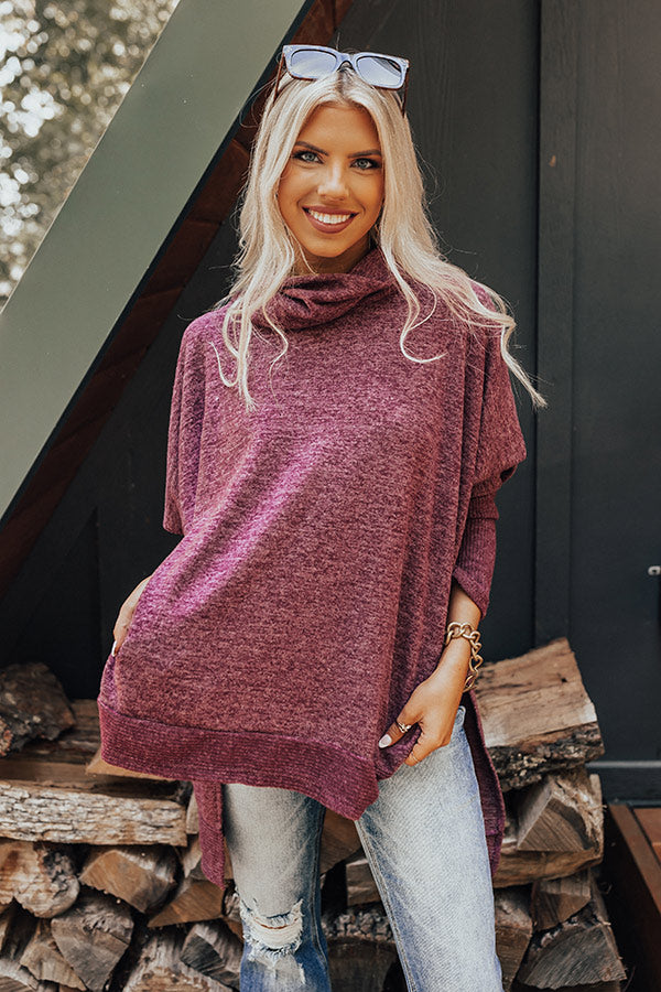 Senorita Snuggles Shift Sweater in Royal Plum Image - 2