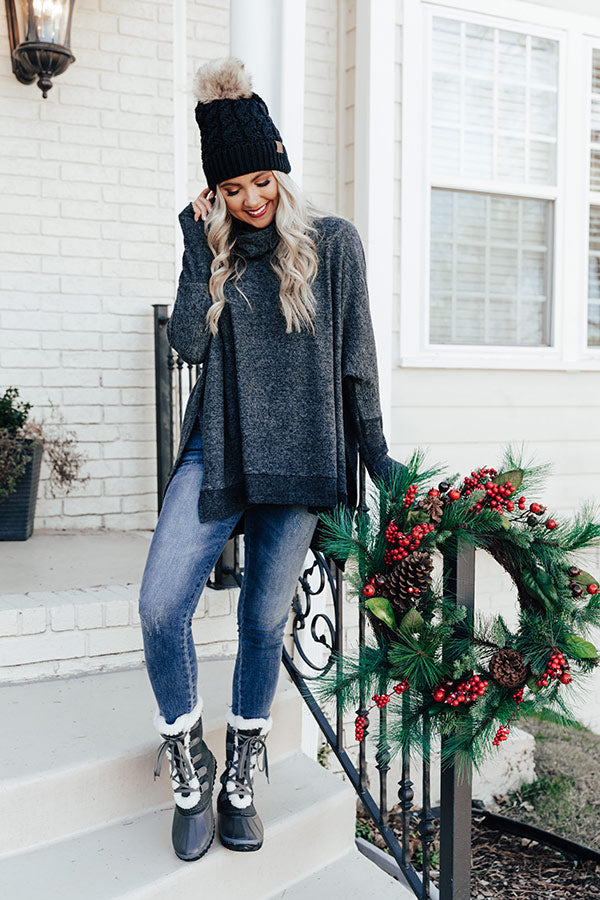 Senorita Snuggles Shift Sweater in Black