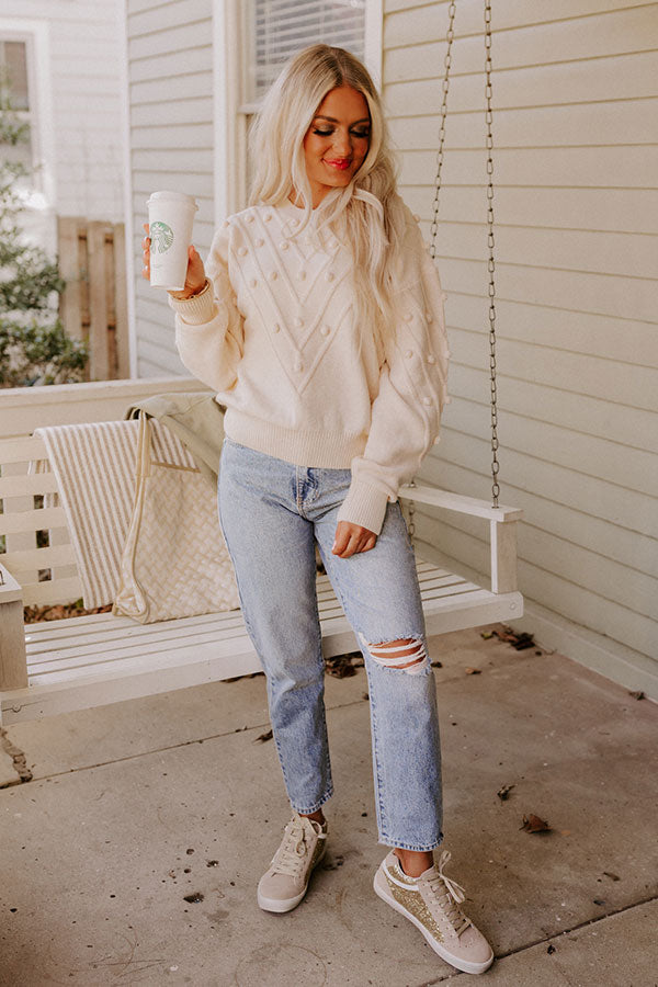Novels And Tea Sweater in Cream Image - 2