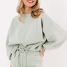 Cozy Aesthetic Sweatshirt in Light Sage Image - 1