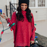 Senorita Snuggles Shift Sweater in Red Image - 1