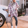 Snowmass Plaid Poncho In Pink Image - 1