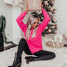 Waiting For Flurries Knit Sweater in Hot Pink Image - 1
