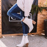 The Gia Faux Leather Bootie In Birch Image - 1