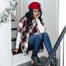 Snowmass Plaid Poncho In Red Image - 1