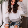 Season Of Miracles Color Block Sweater in White Image - 1