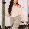 Cross Country Sweatshirt Bodysuit In Beige Image - 1