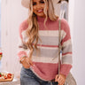 Cozy Candy Stripe Sweater In Violet Image - 1