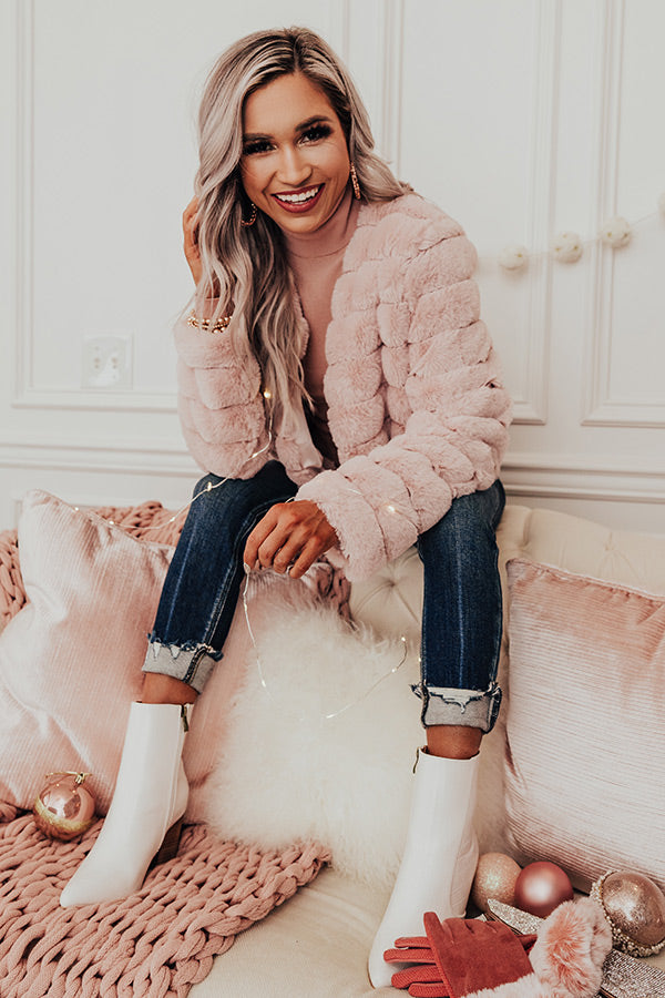 Really Plush Coat In Light Blush Image - 2