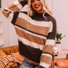 Cozy Candy Stripe Sweater In Charcoal Image - 1