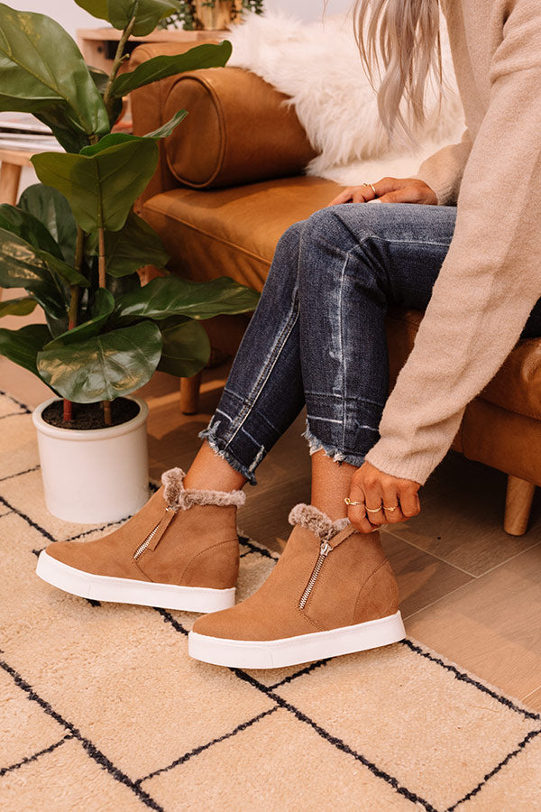 The Etta Faux Suede Bootie In Mocha Image - 1