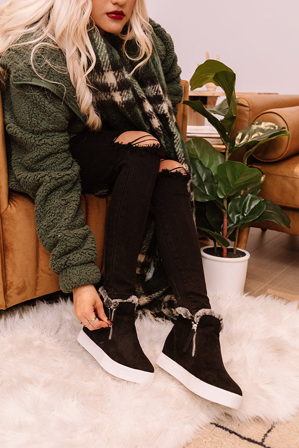 The Etta Faux Suede Bootie In Black