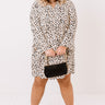 Lovely In Leopard Shift Dress In Cream Curves Image - 1
