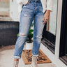 The Sammy Midrise Distressed Skinny Image - 1