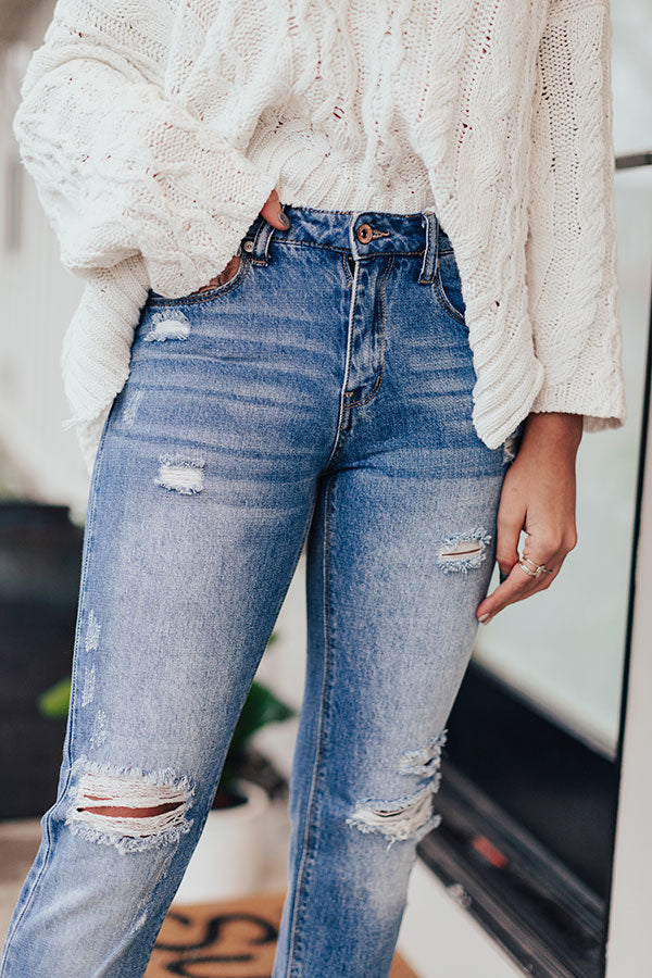 The Sammy Midrise Distressed Skinny Image - 2